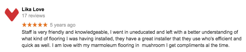 Greenhome Solutions Marmoleum Flooring Review - 5 Stars